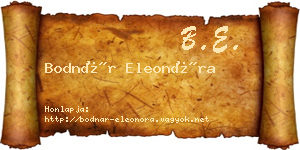Bodnár Eleonóra névjegykártya