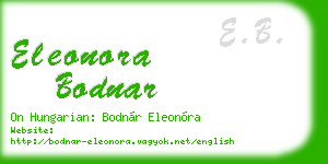 eleonora bodnar business card